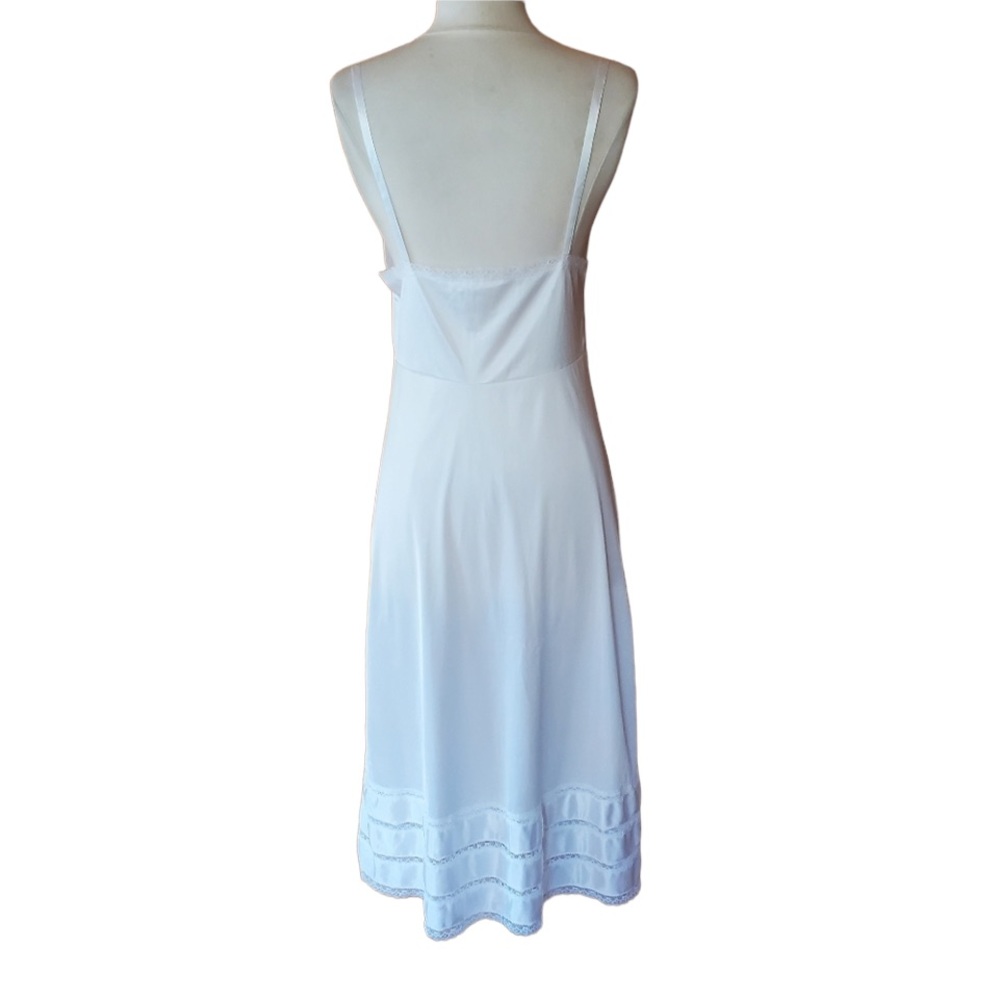 Vintage‎ Adonna White Lace Trim Slip/Nightgown - Picture 5 of 6